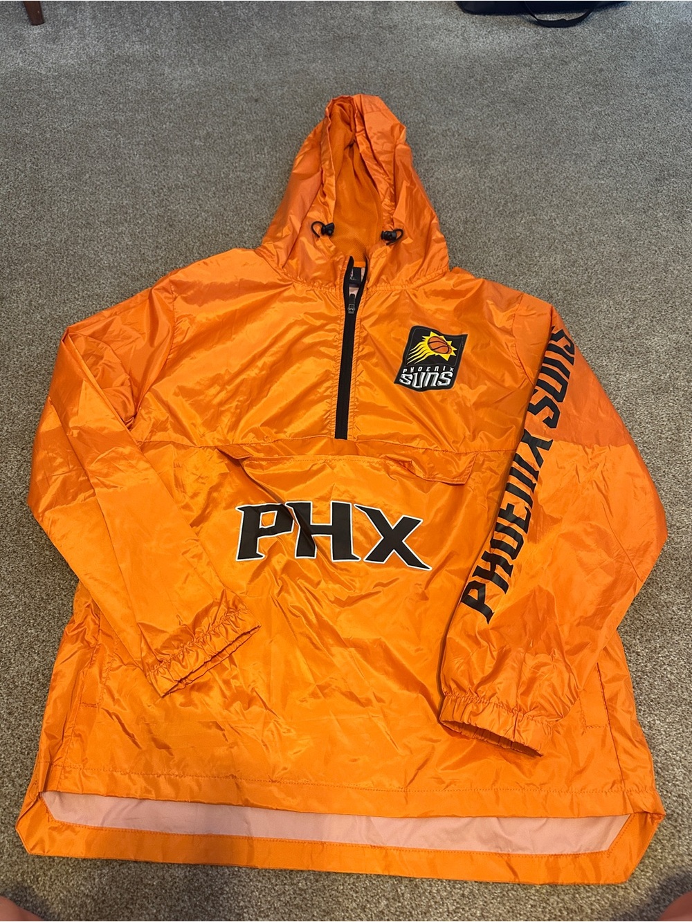 Men’s Large Orange PHX Pullover Windbreaker Jacket
